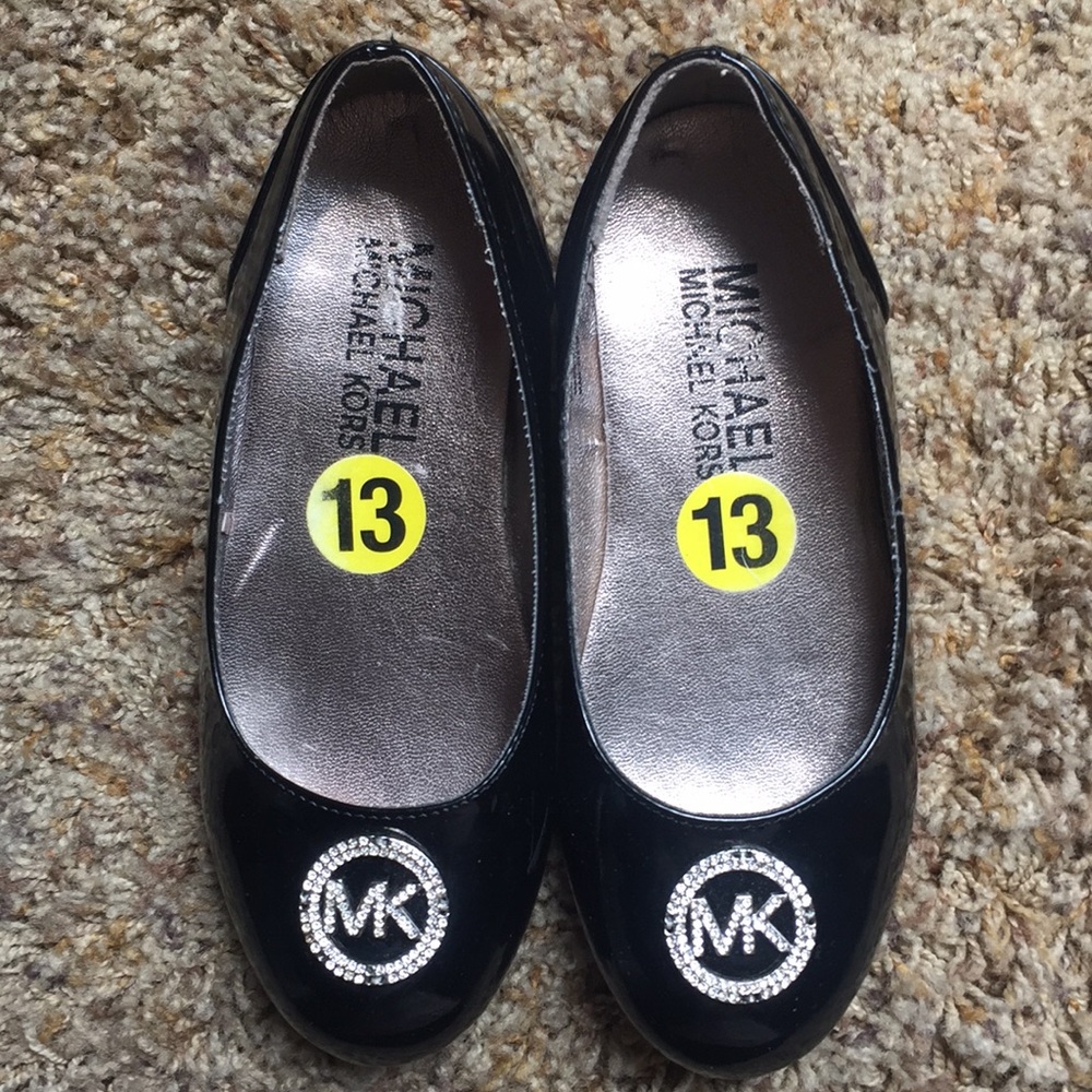 Michael Kors patent leather girls shoes